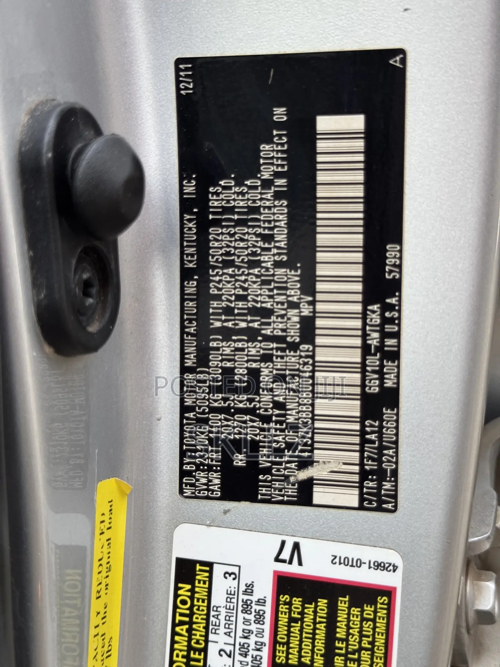 Toyota Venza XLE 2012 Silver