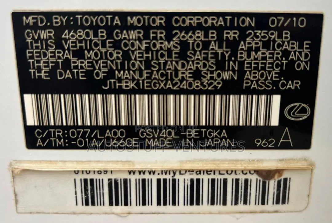 Lexus ES 350 2011 White