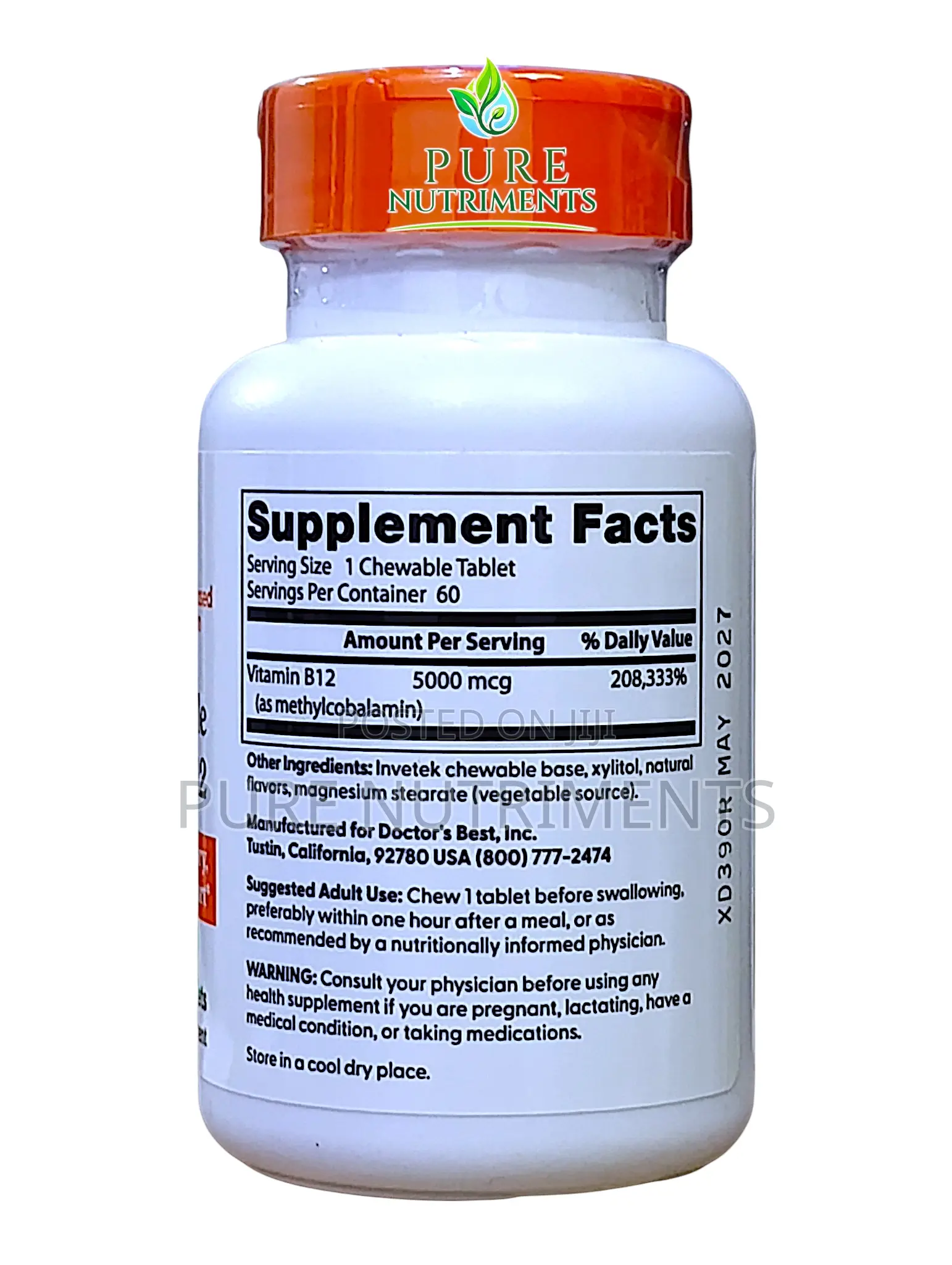 Doctor’S Best Fully Active B12 5000mcg 60 Tablets For Energy Support