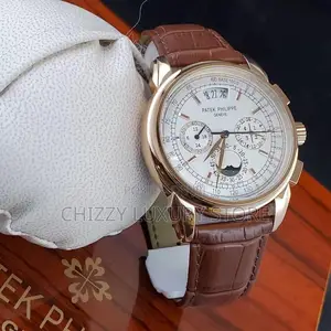Patek Philippe Quality Luxury Men Genuine Leather Wristwatch
