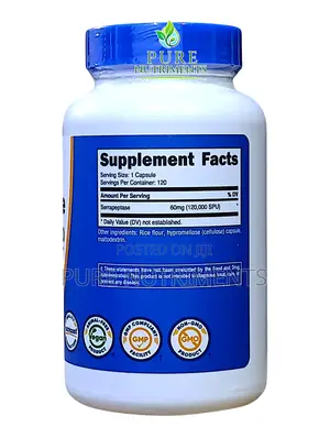 Nutricost Serrapeptase 120,000 Spu – 120 Capsules Enzyme Supplement