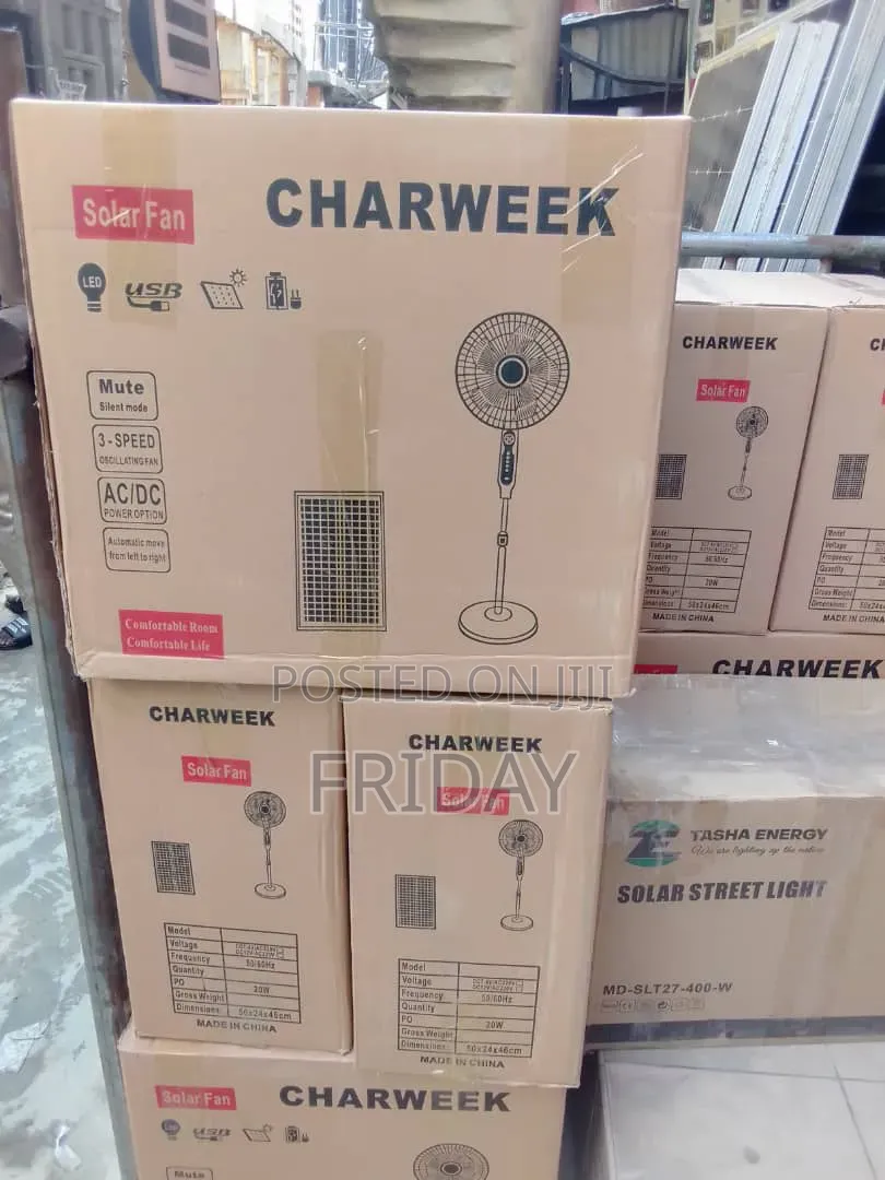 Solar and Rechargeable Fan With Remote Control
