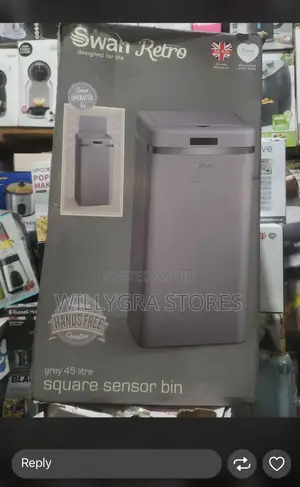 Swan Retro 45l Square Sensor Bin (Grey)