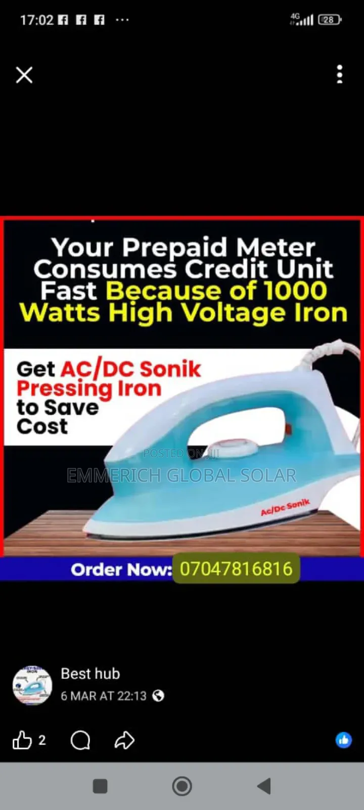 250watts Low Wattage/Solar Iron