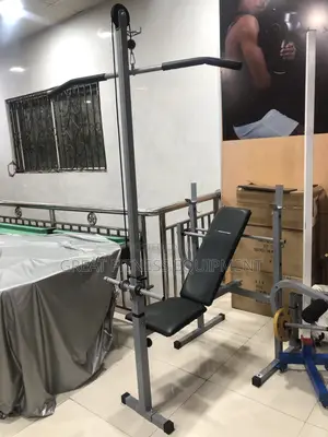 Weight Bench With Latpull Down and 50kg Dumbbell Box