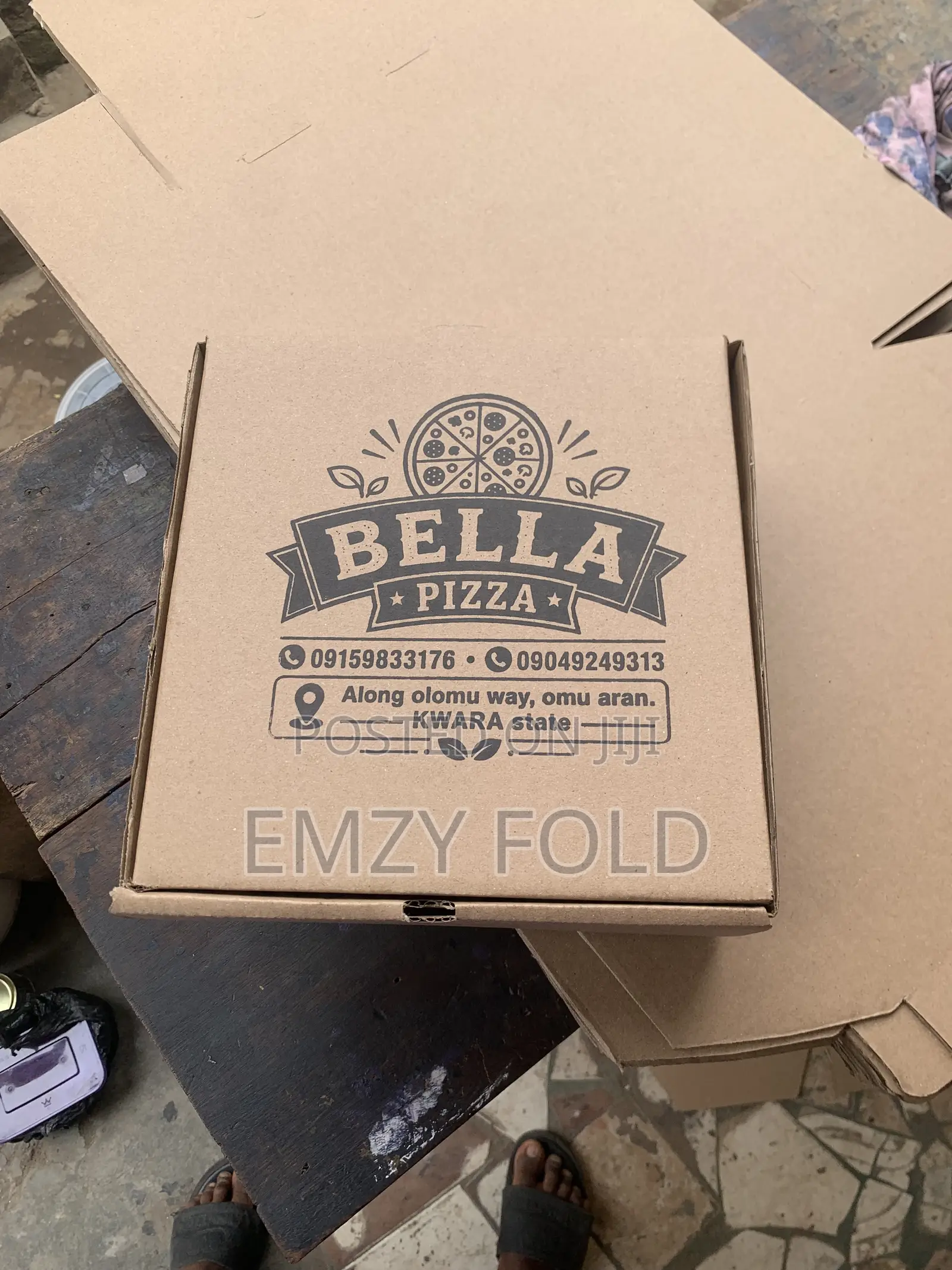 Plain Corrugated Pizza Box