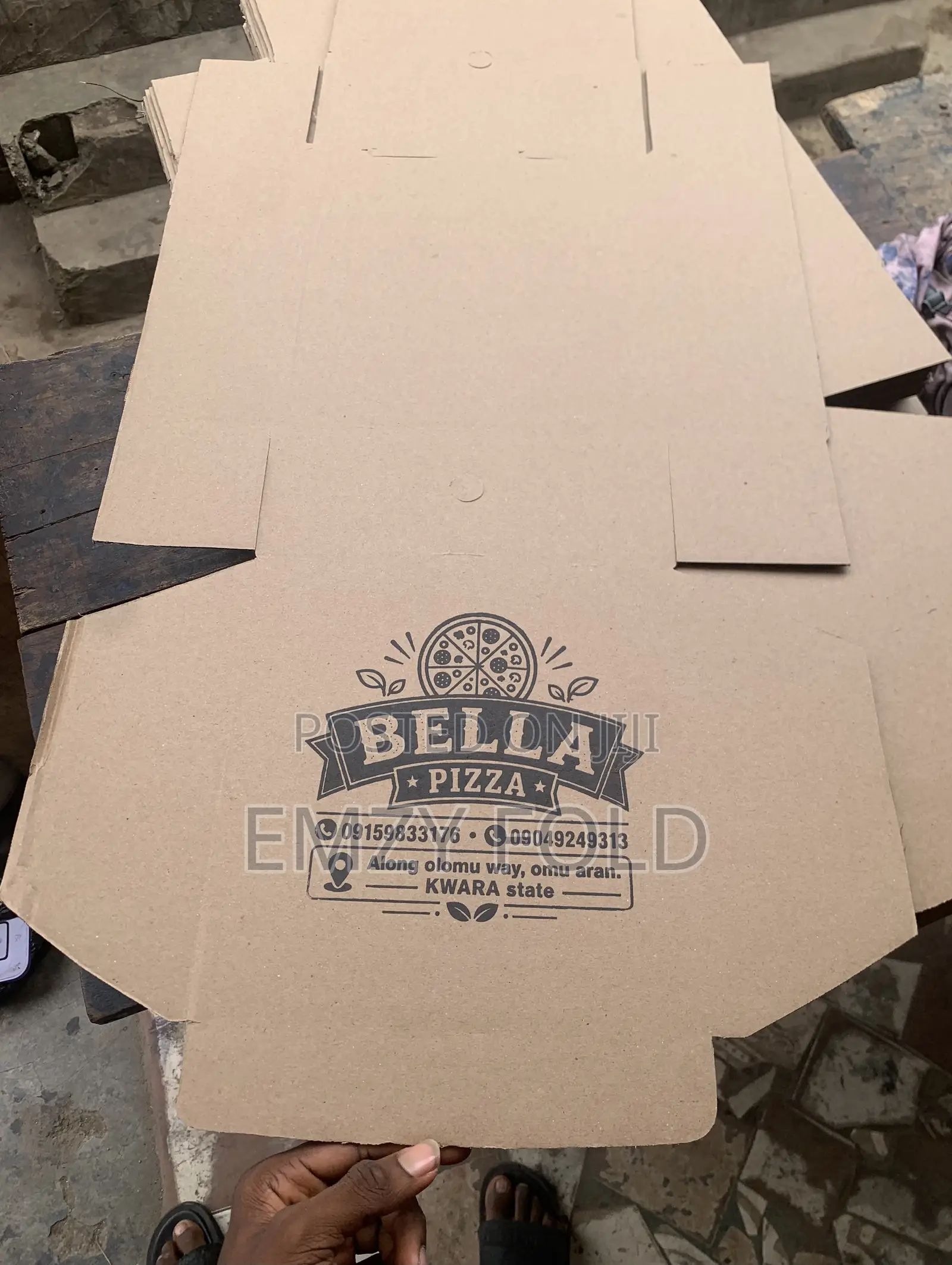 Plain Corrugated Pizza Box