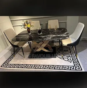 Marble Dining Table and Chairs.