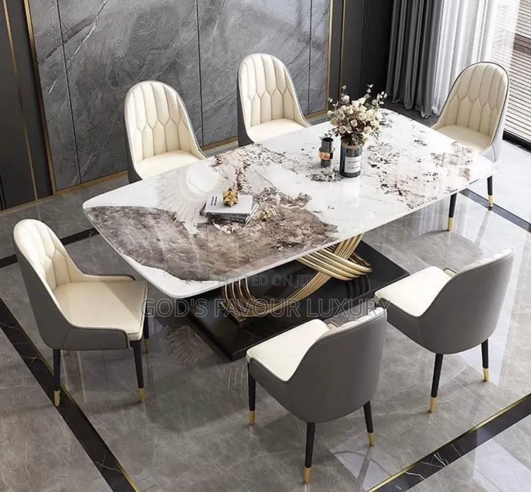 Marble Dining Table and Chairs.