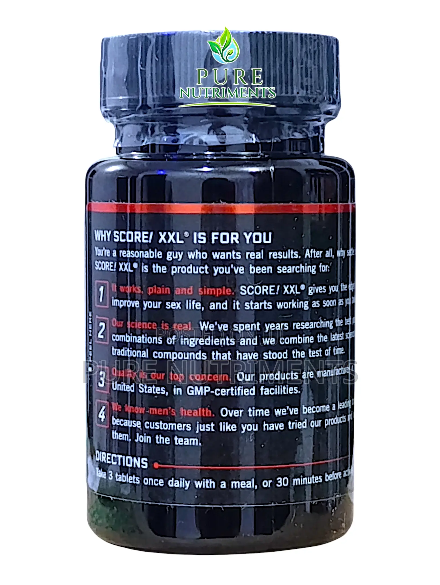 Force Factor Score XXL 30 Tabs for Male Performance, Stamina