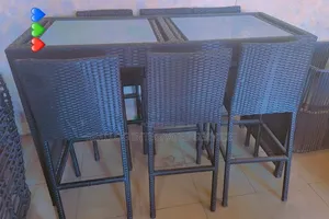 Contemporary Outdoor Bar Stools With Table