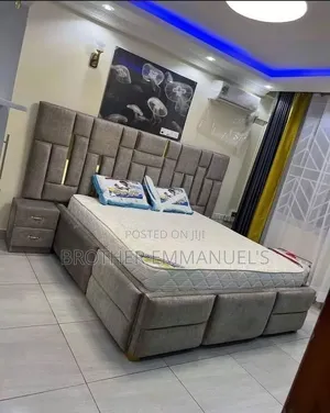 Luxury Modern Upholstered Bed Frame With Premium Headboard Mattress