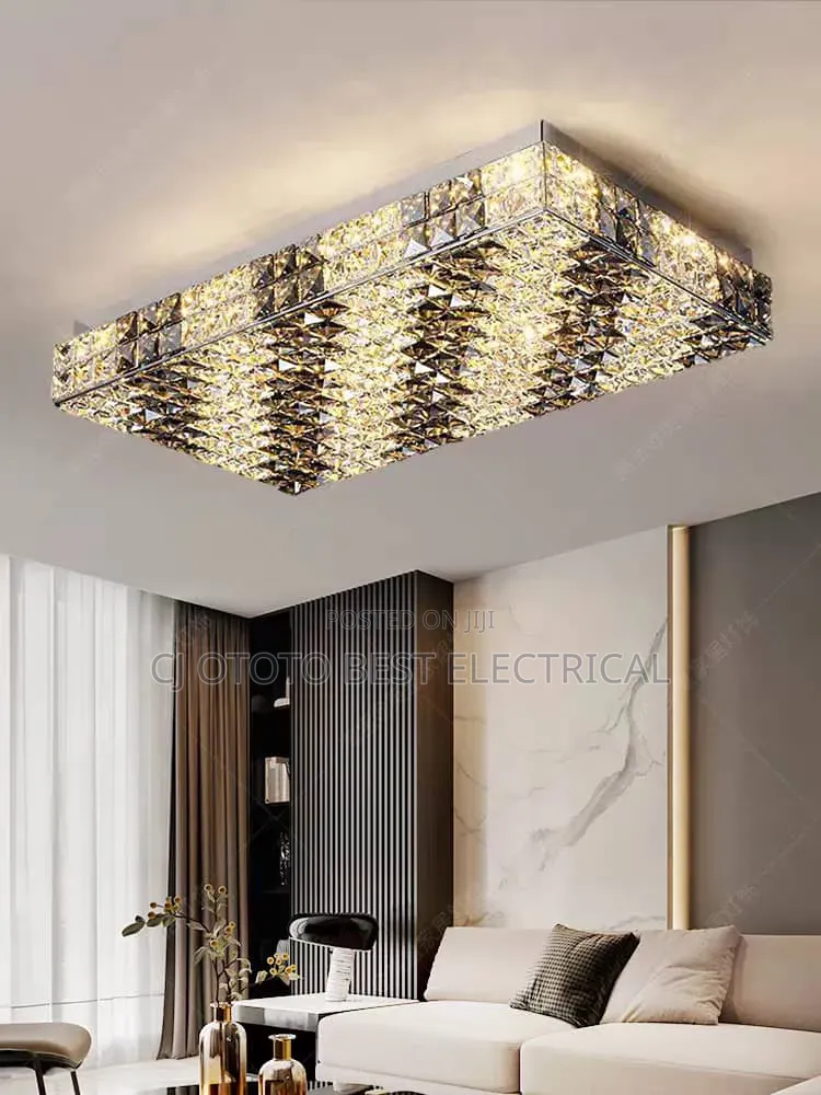Full Crystal Luxury Ceiling Sitting Room Light 1000mm Big Size