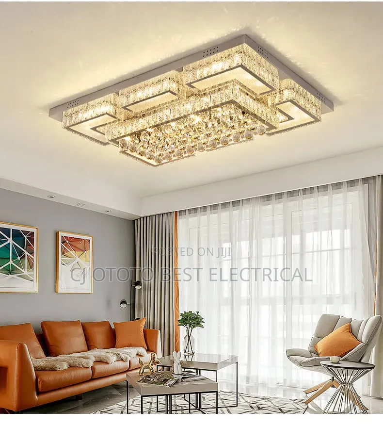Full Crystal Luxury Ceiling Sitting Room Light 1000mm Big Size