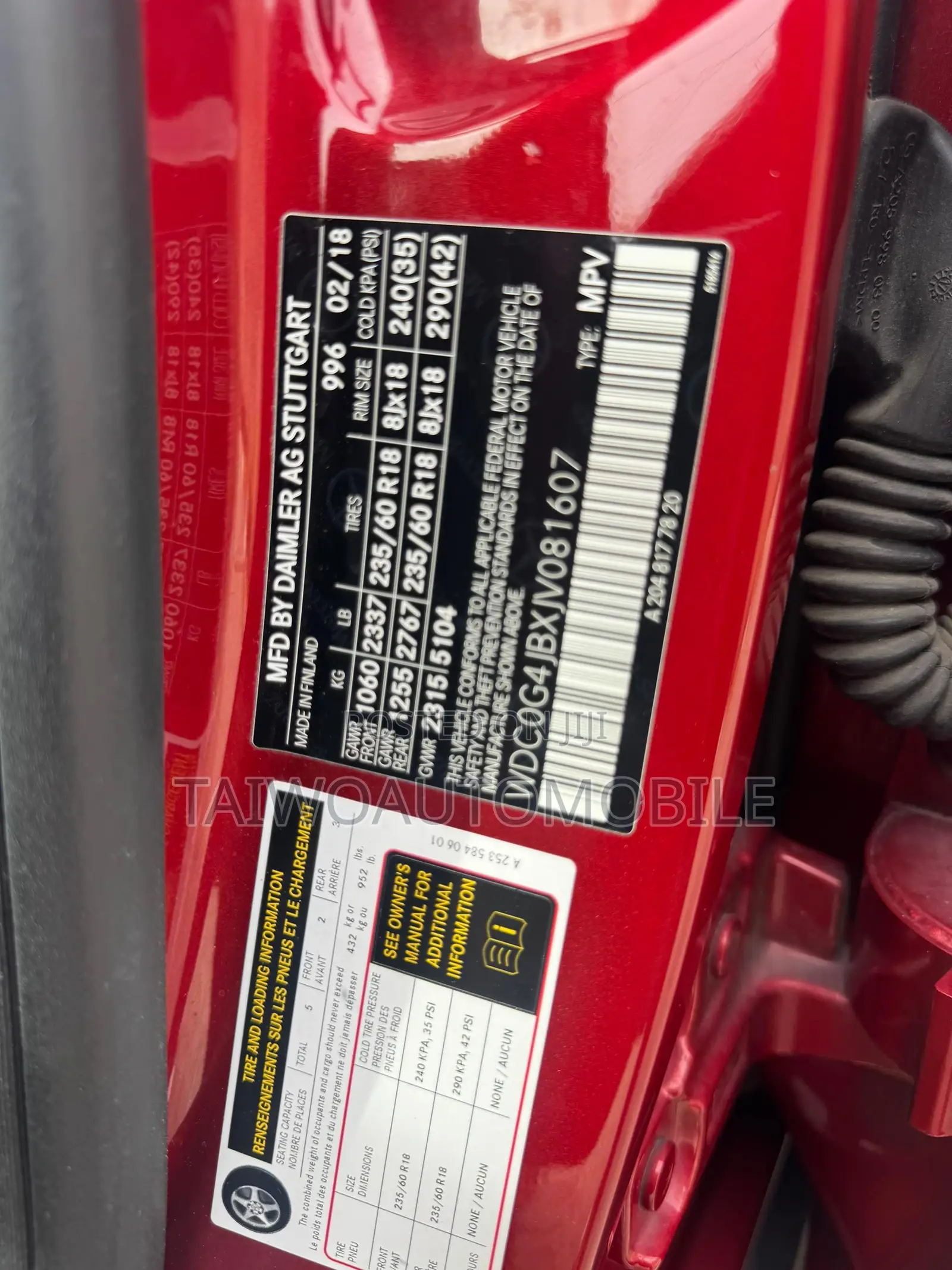 Mercedes-Benz GLC-Class 2018 Red