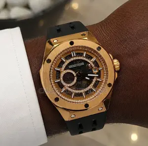 Hanboro Authentic Quality Luxury Men Chronograph Wristwatch