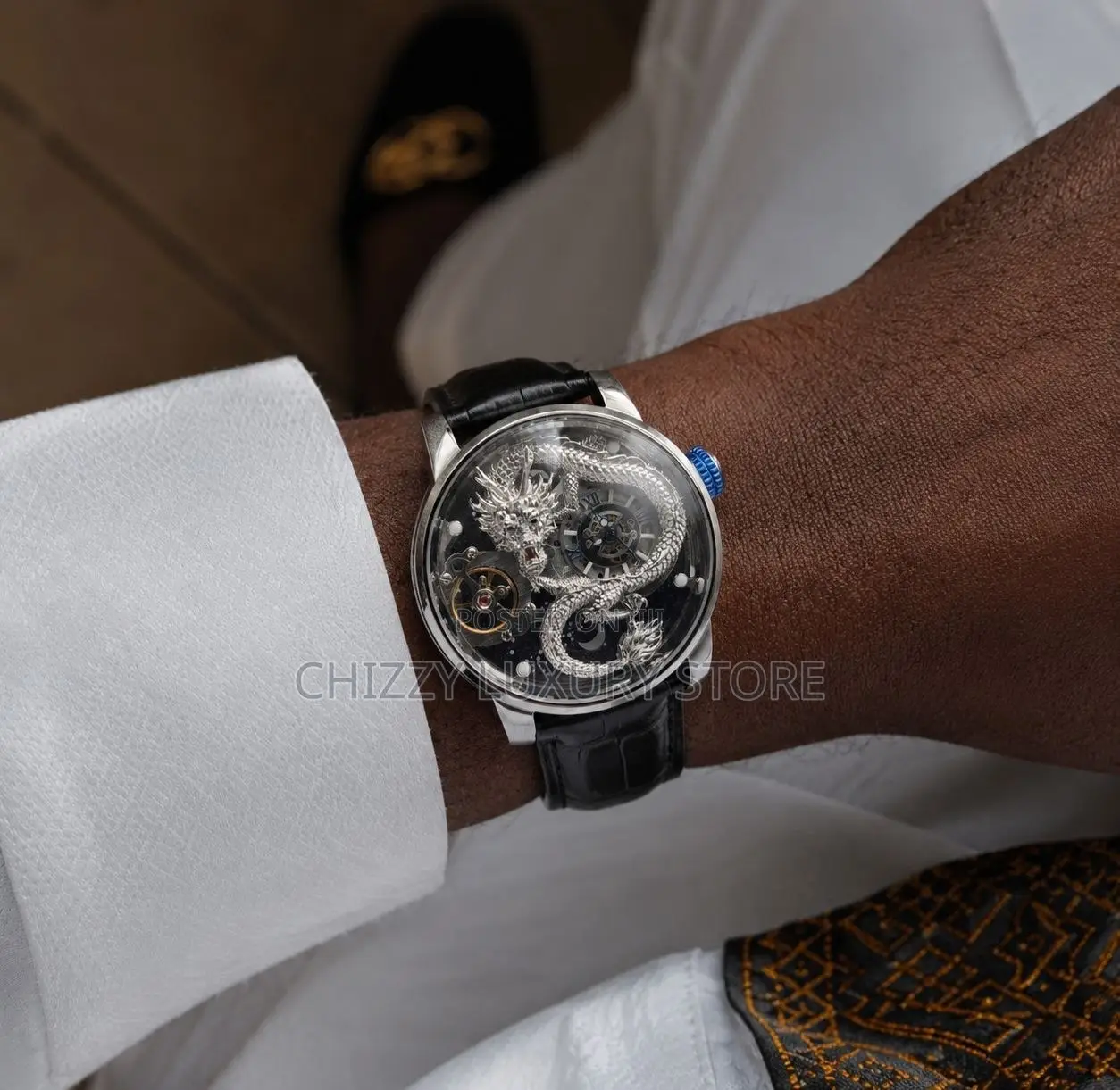 Hanboro Authentic Quality Luxury Men Automatic Engine Wristwatch