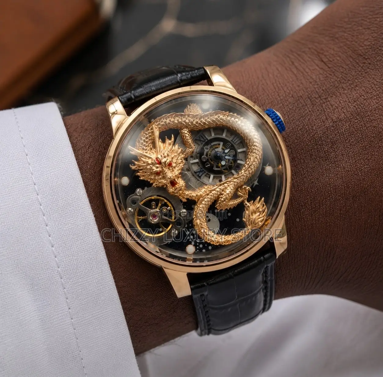Hanboro Authentic Quality Luxury Men Automatic Engine Wristwatch