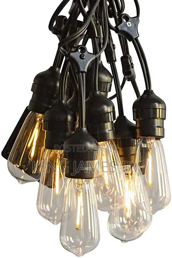 Black Rope Lampholder Light