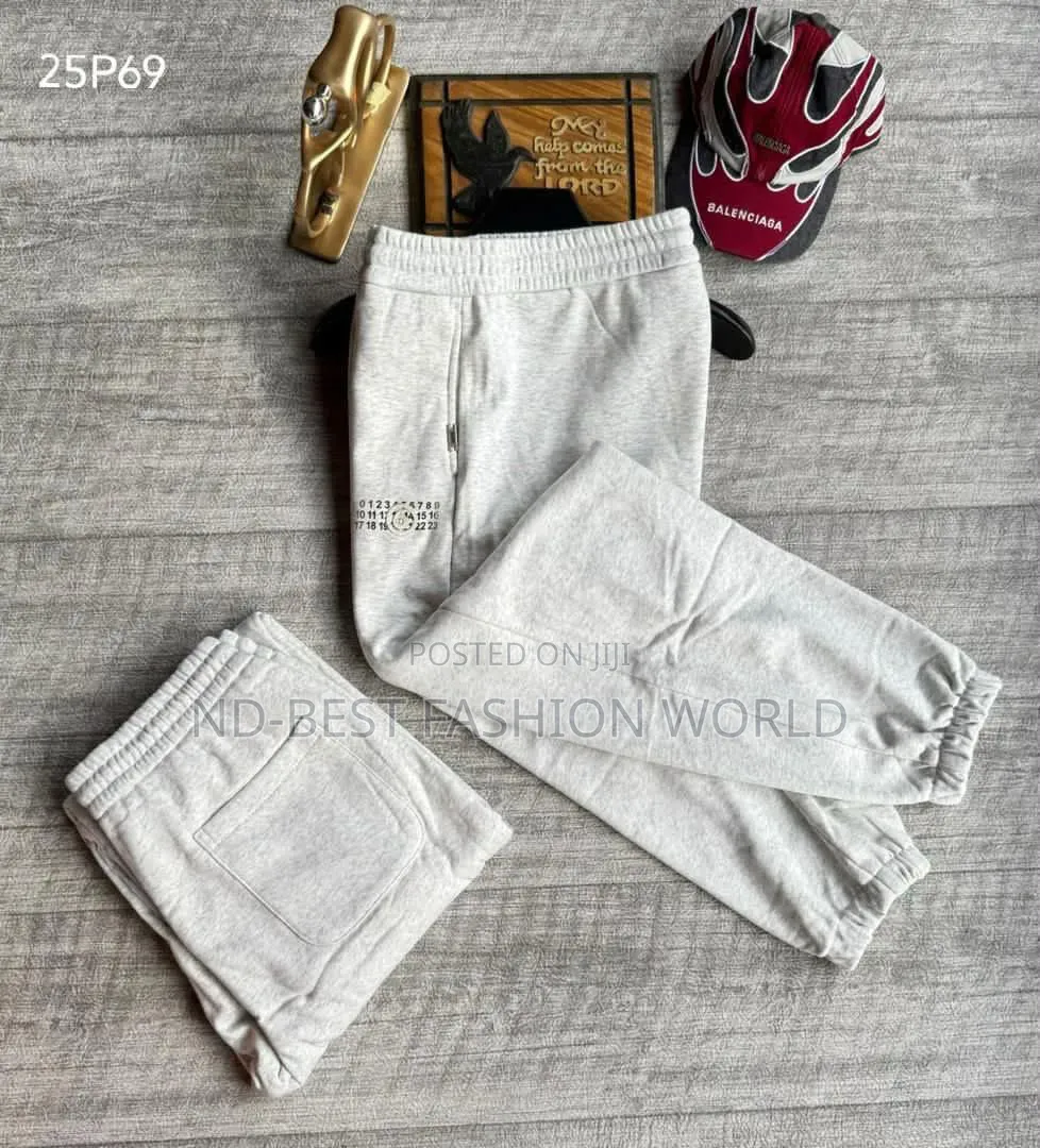 White Quality Joggers