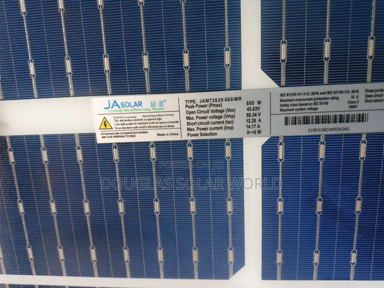 Ja Solar 550w Solar Panel