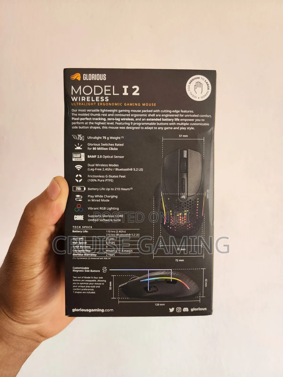 Glorious Model I 2 Wireless RGB Gaming Mouse Top Performance