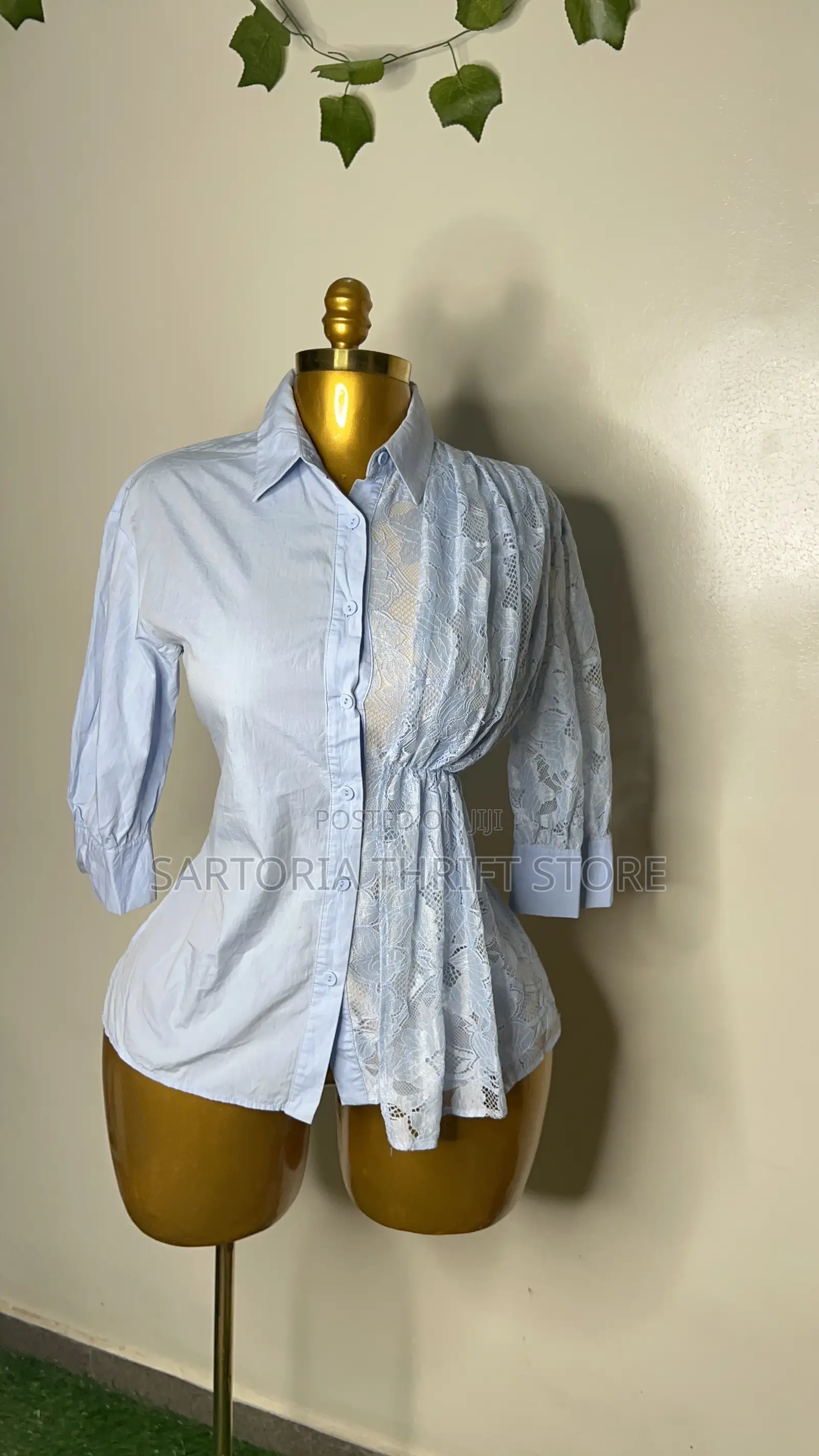 Light Blue Top With Lace