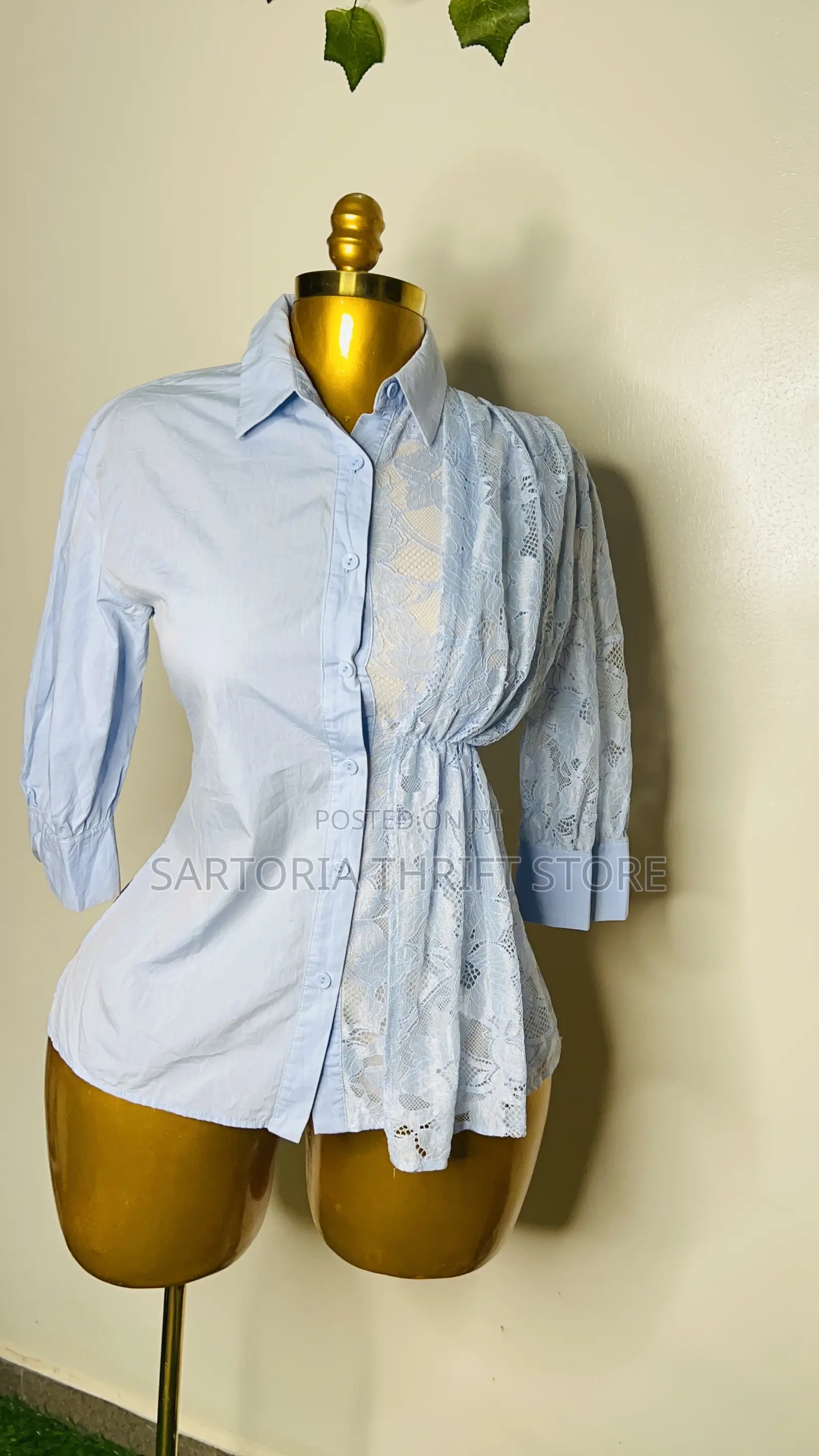 Light Blue Top With Lace