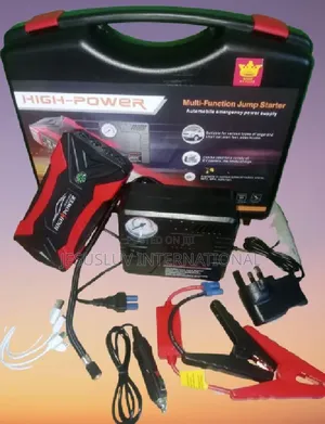 3-in-1 Car Jump Starter Battery Pack With Tyre Inflator Pump 4 Usb