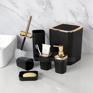 6 Pieces Electroplated Bathroom Set