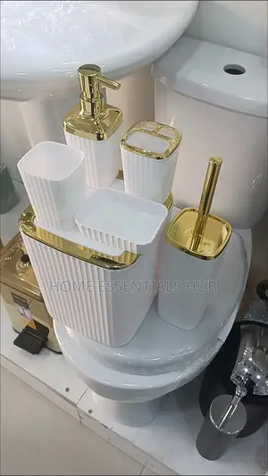 6 Pieces Electroplated Bathroom Set