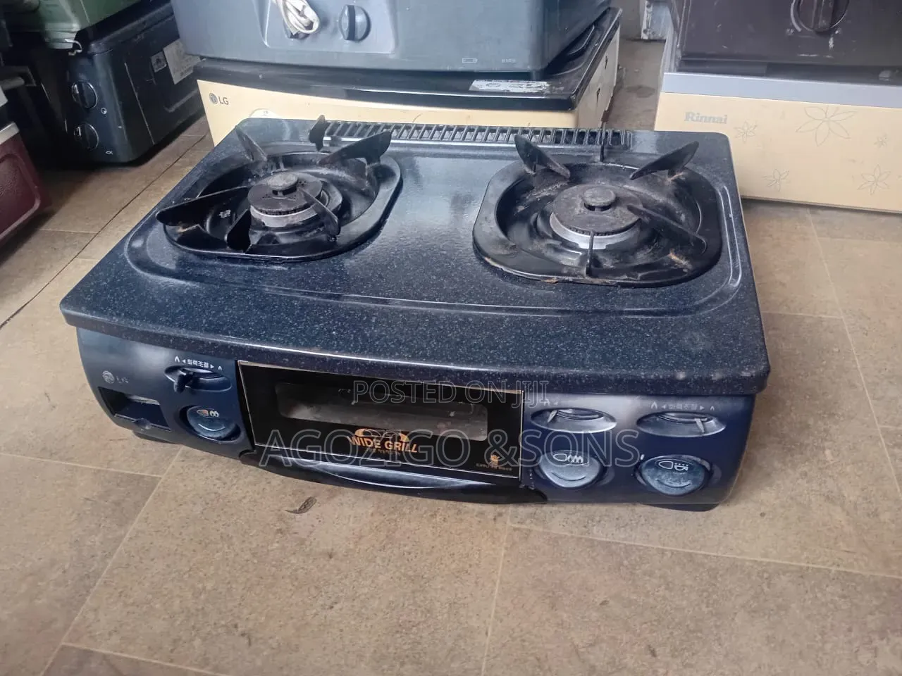 Two Burner Gas Cooker With Grill