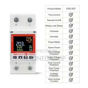 Tuya Wifi Smart Over and Under Voltage Regulator 63a
