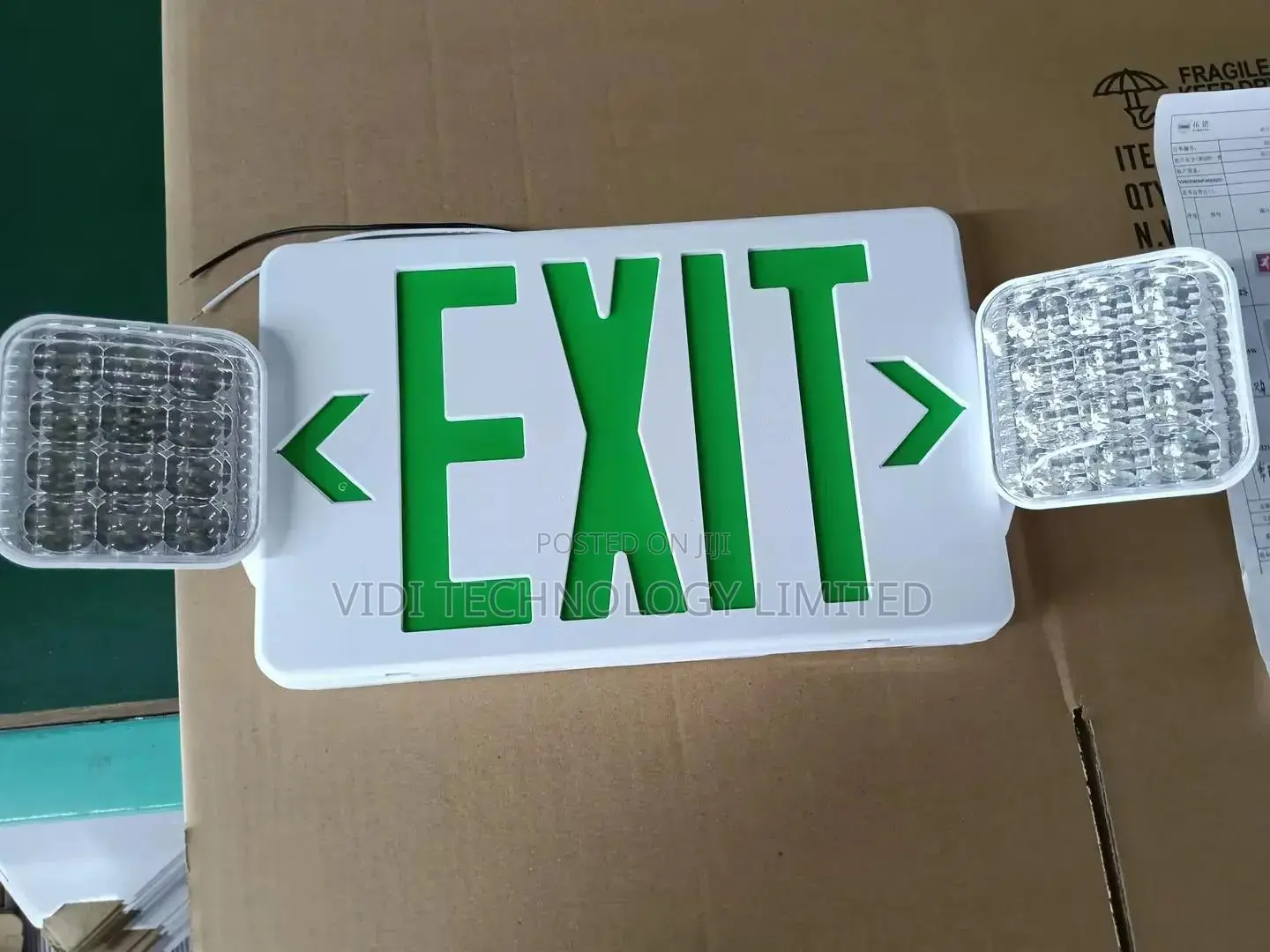 Led Exit Sign With Emergency Floodlights