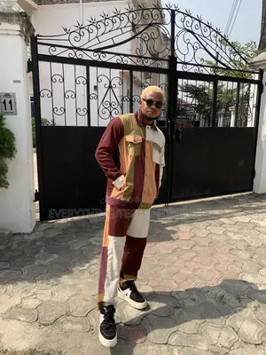 Multicolor Patchwork Corduroy Jacket With Pant
