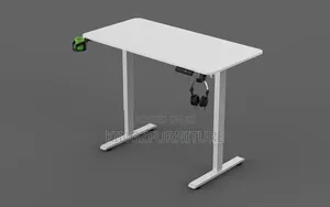 Electric Height-Adjustable Standing Desk 1.4 Meter White Color