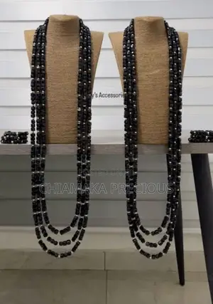 Glass Bead Necklace and Bracelet for Men