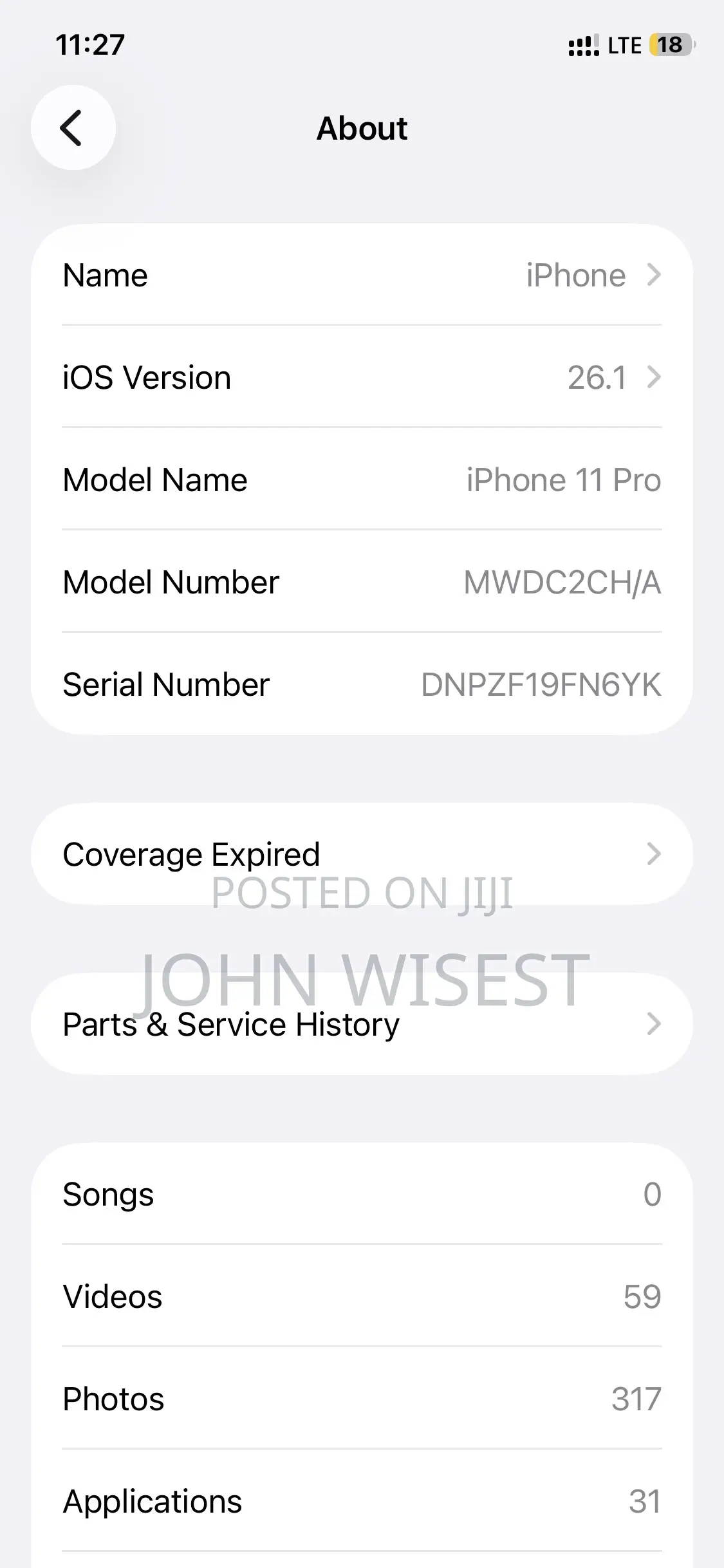 Apple iPhone 11 Pro 64 GB Rose Gold