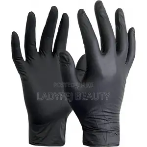 Pack of 100pcs Black Nitrile Powder Free Glove