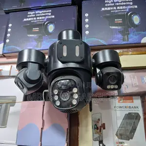 Three Lens Solar Powered Security Camera