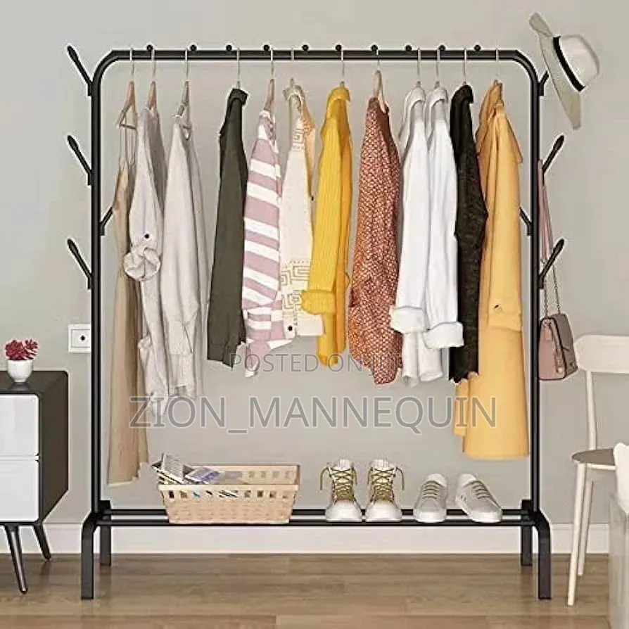 Multipurpose Single Pole Cloth Rack