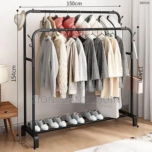 Primium Multipurpose Double Pole Cloth Rack