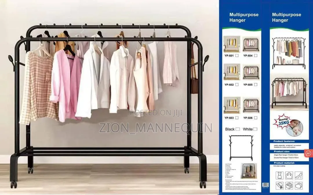 Primium Multipurpose Double Pole Cloth Rack