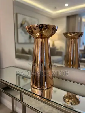 15*30cm Gold Glass Flower Vase
