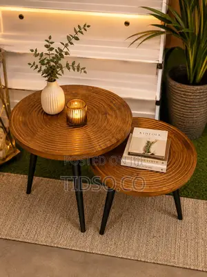 Wooden Side Stool Set