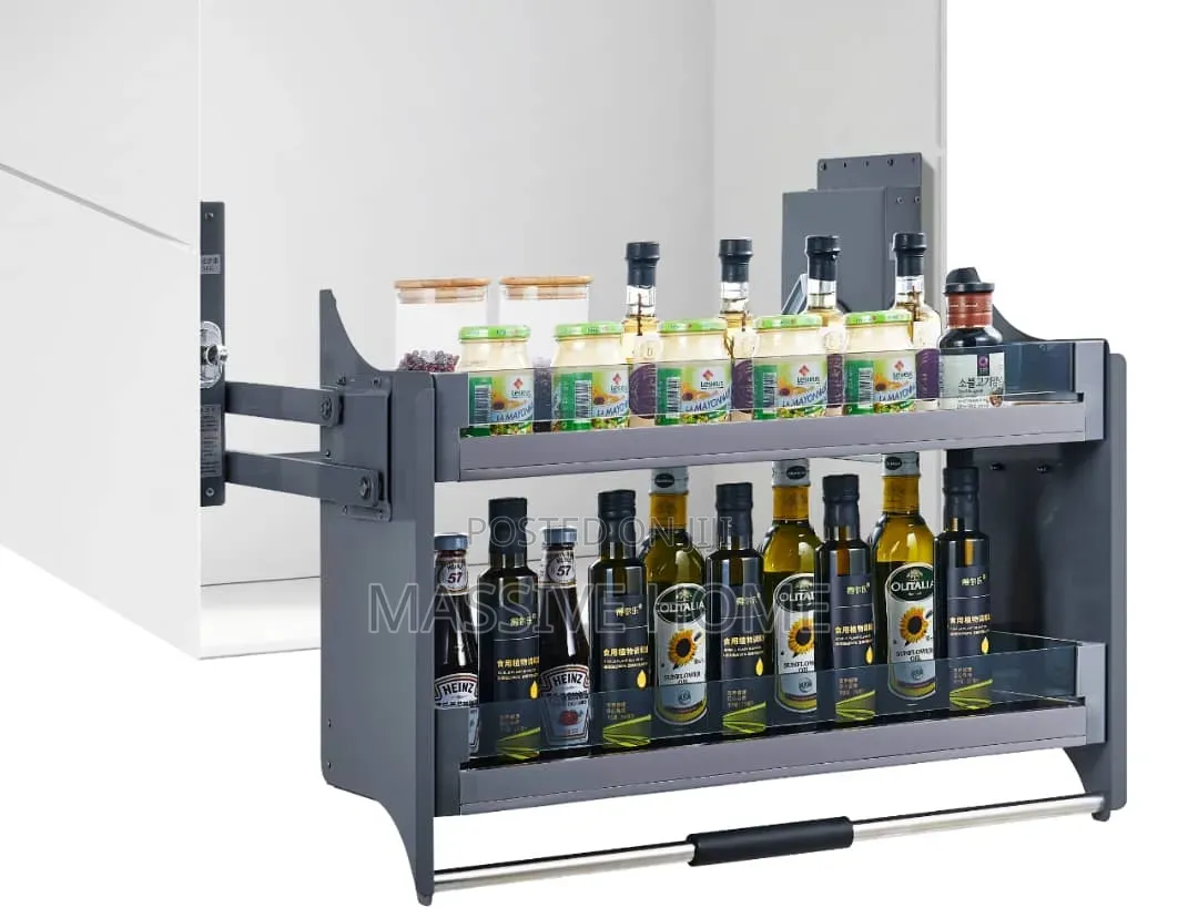 Pull Down Plate Rack Gray Colour