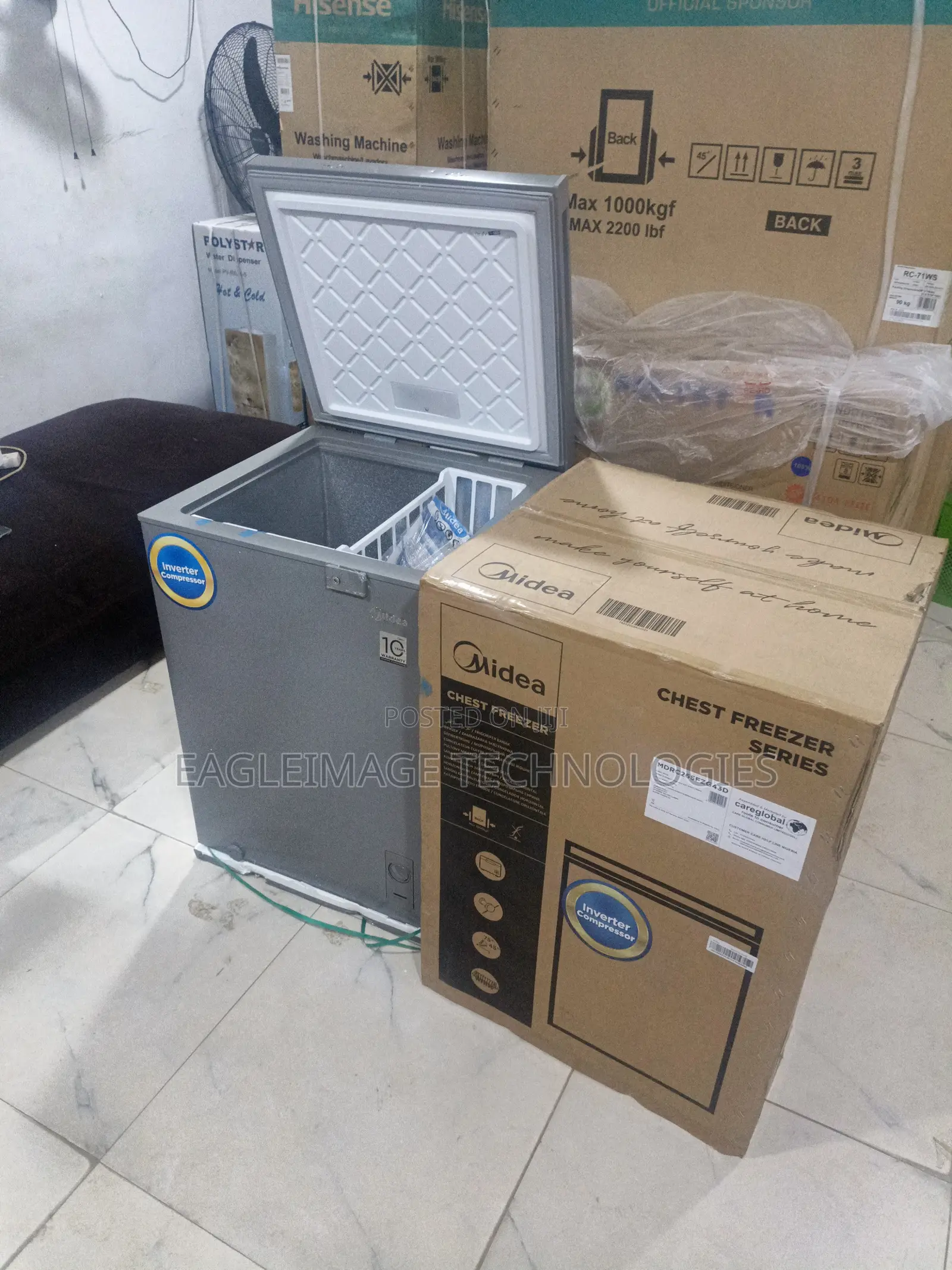 Midea Fast Freeze Inverter Chest Freezer 142l