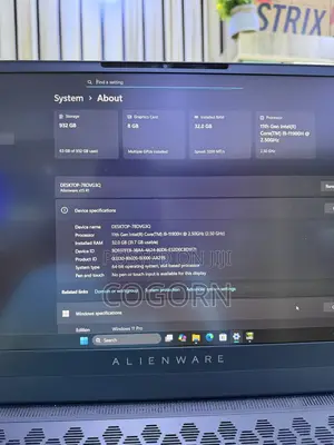 Laptop Alienware X15 r1 32GB Intel Core i9 SSD 1T