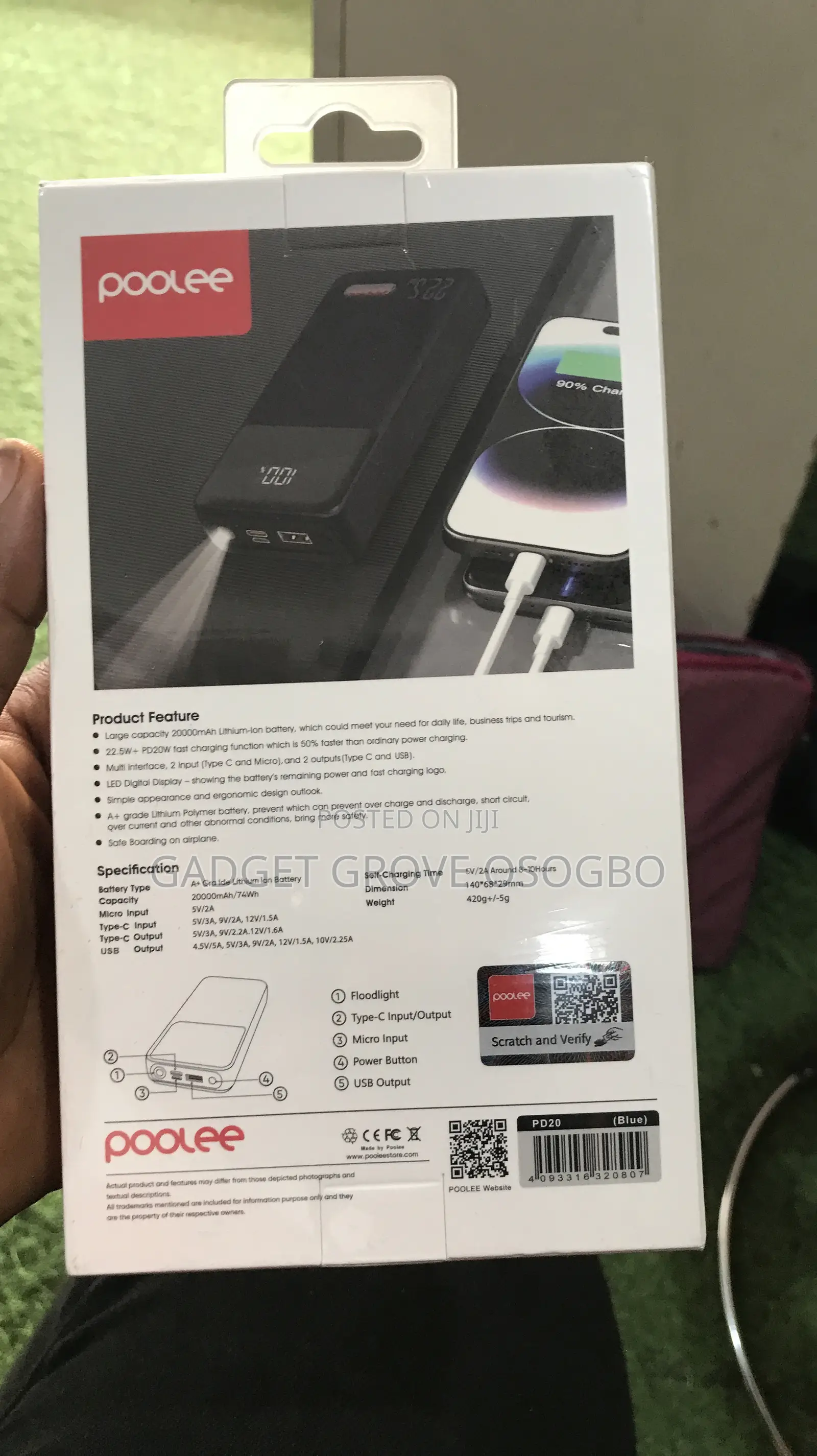 Poole Power Bank 20000mah