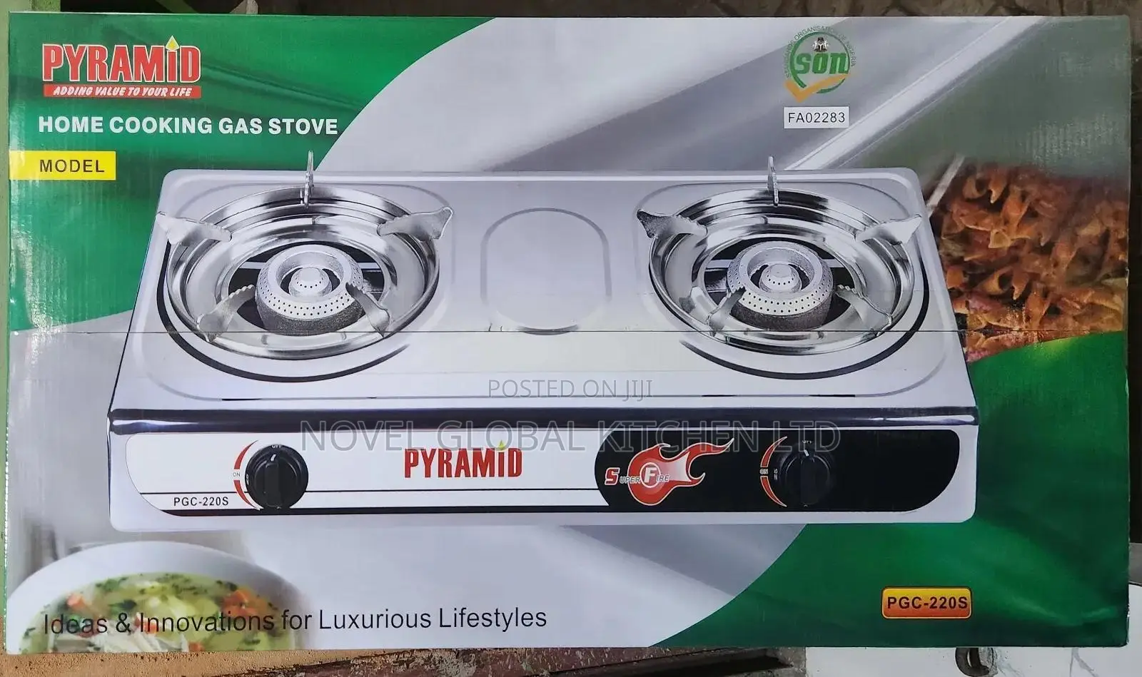 Pyramid 2burners Stainless Gas